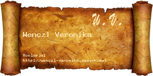 Wenczl Veronika névjegykártya