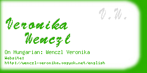 veronika wenczl business card